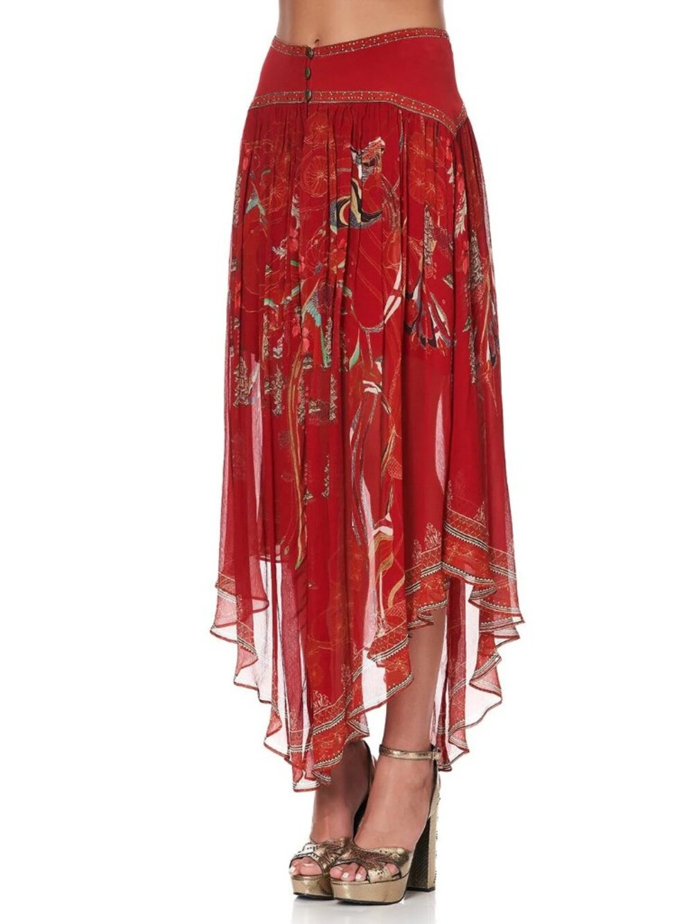 Camilla Forbidden Fruit Shaped Waist Skirt Size XS